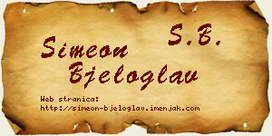 Simeon Bjeloglav vizit kartica